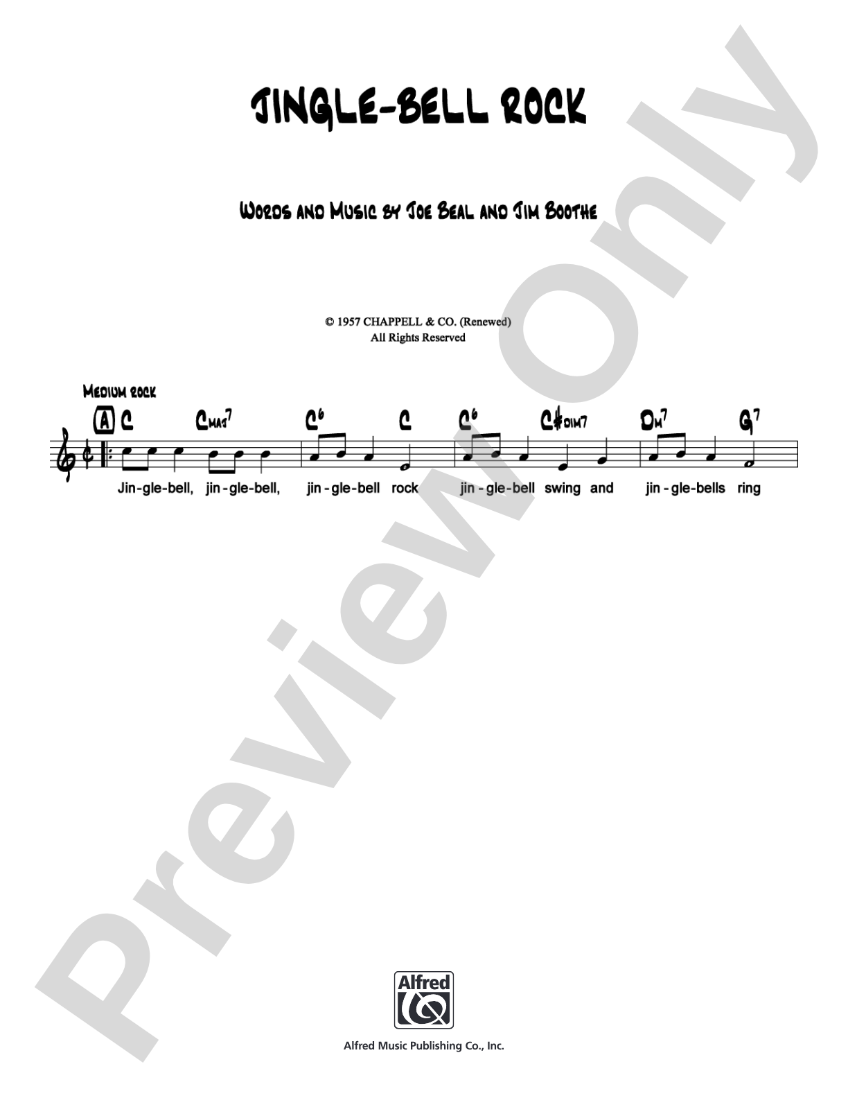 Jingle Bell Rock: Lead Sheet Digital Sheet Music