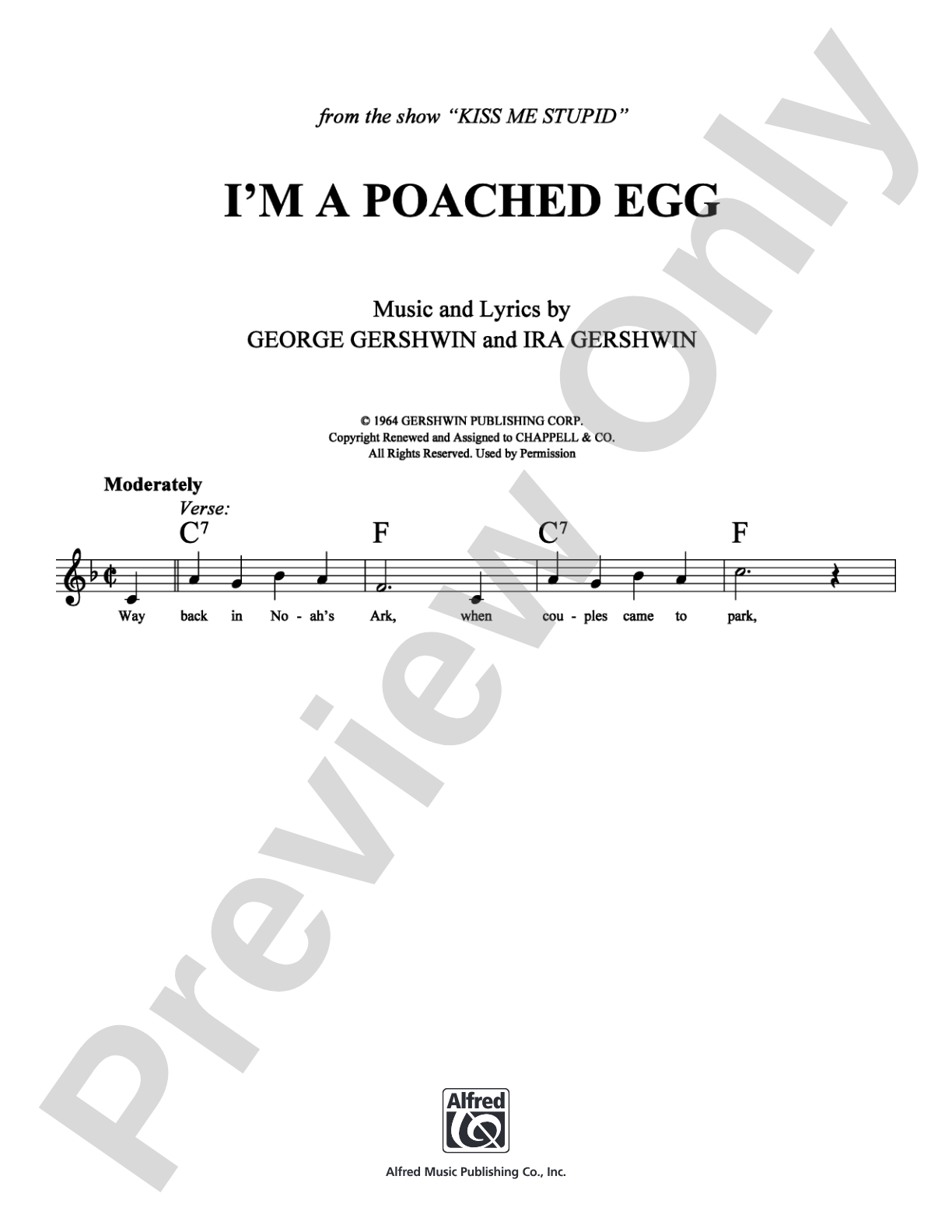 I'm a Poached Egg: Lead Sheet Digital Sheet Music