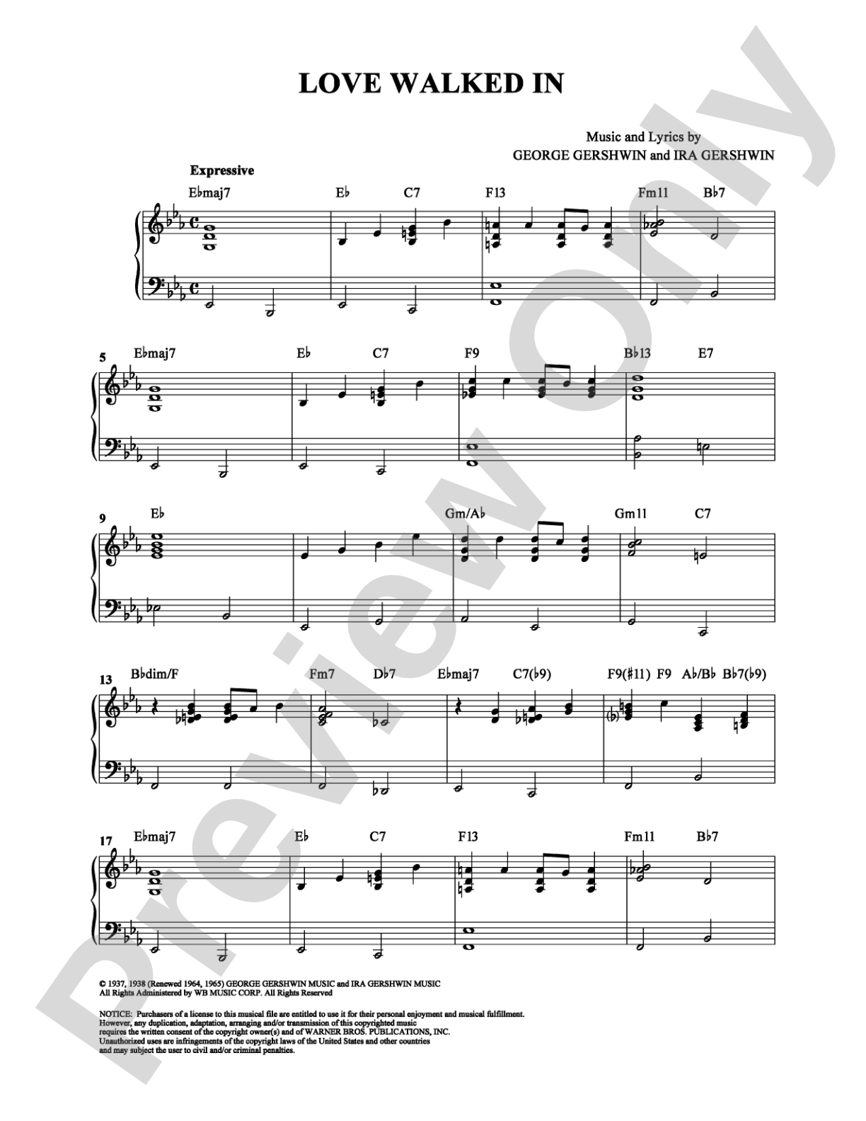 Love Walked In: Piano Digital Sheet Music