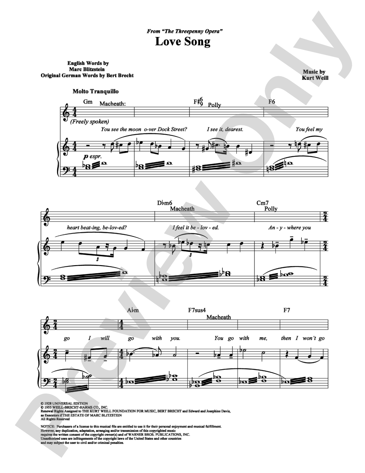 Love Song: Piano/Vocal/Chords Digital Sheet Music