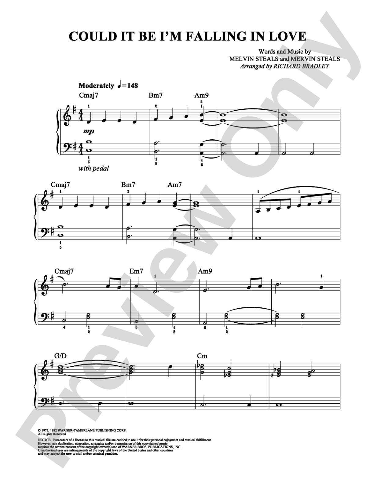 Could It Be I'm Falling in Love: Easy Piano Digital Sheet Music