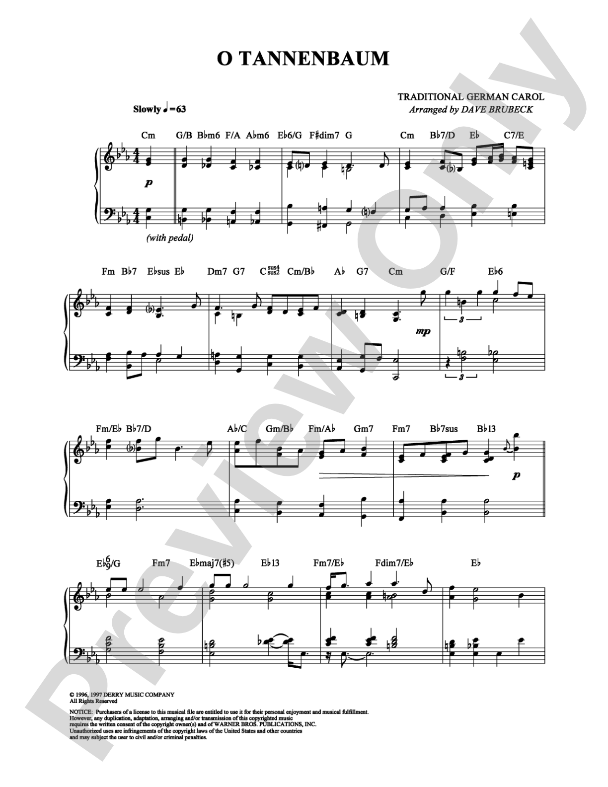 O Tannenbaum: Piano Digital Sheet Music