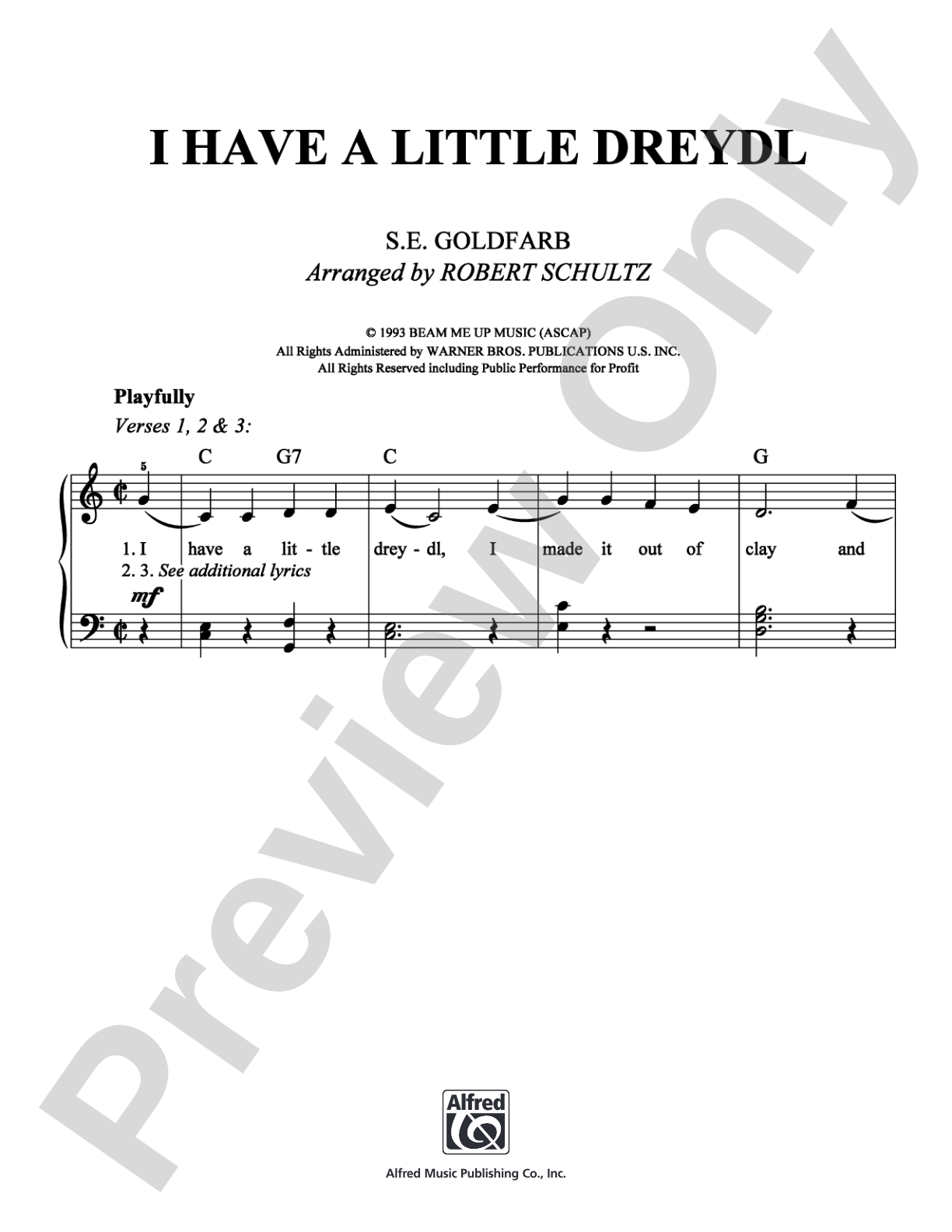 I Have a Little Dreydl: Easy Piano Digital Sheet Music