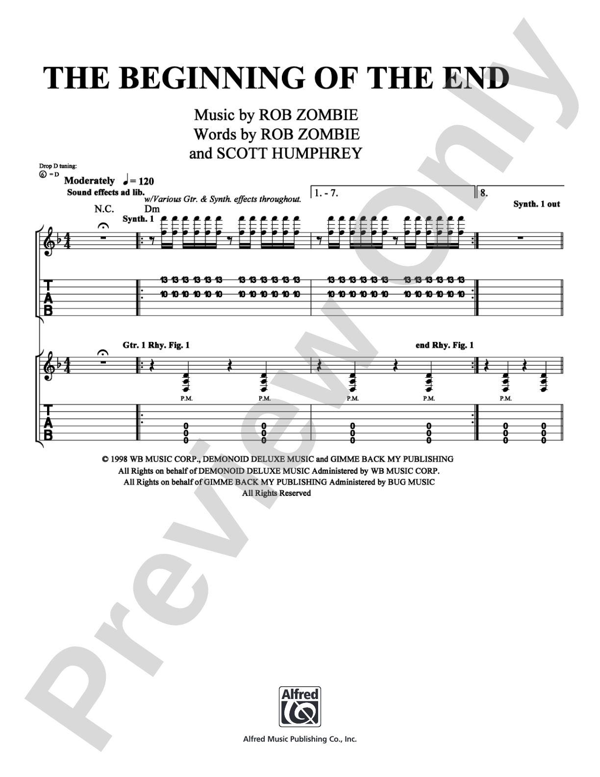 The Beginning of the End: Guitar TAB Digital Sheet Music