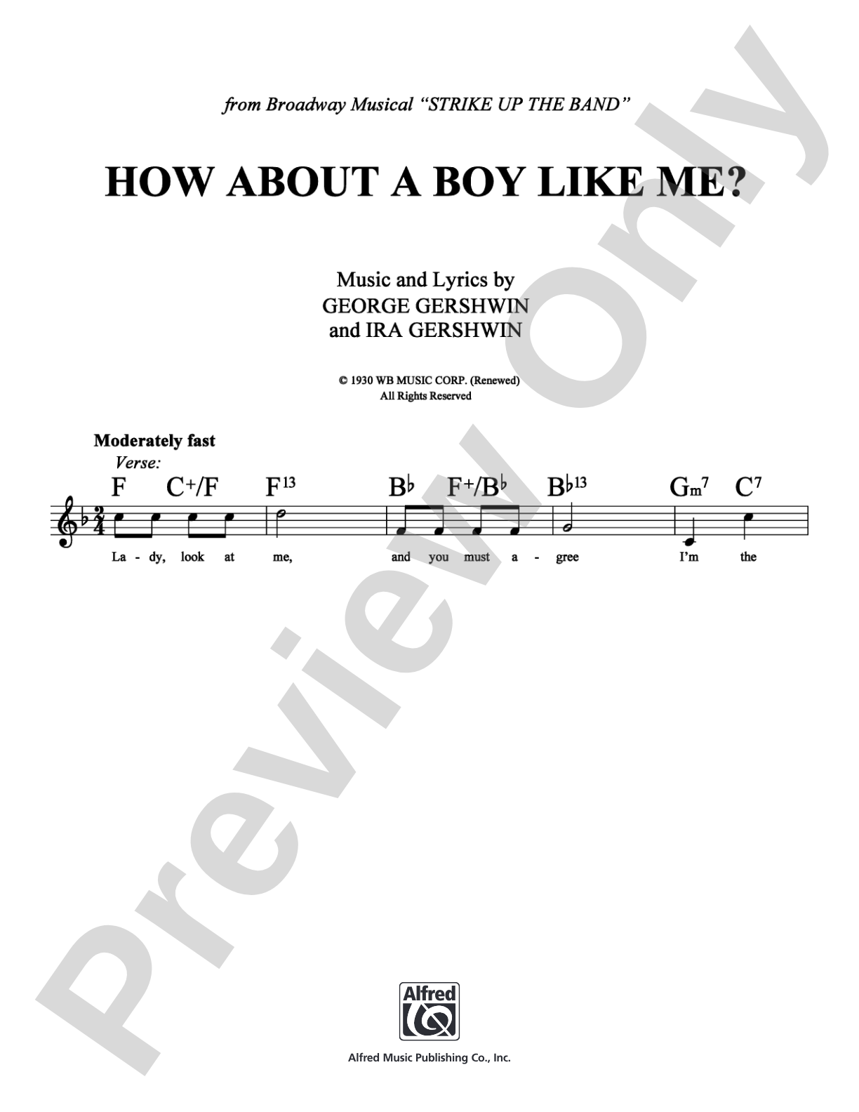 How About a Boy Like Me?: Lead Sheet Digital Sheet Music