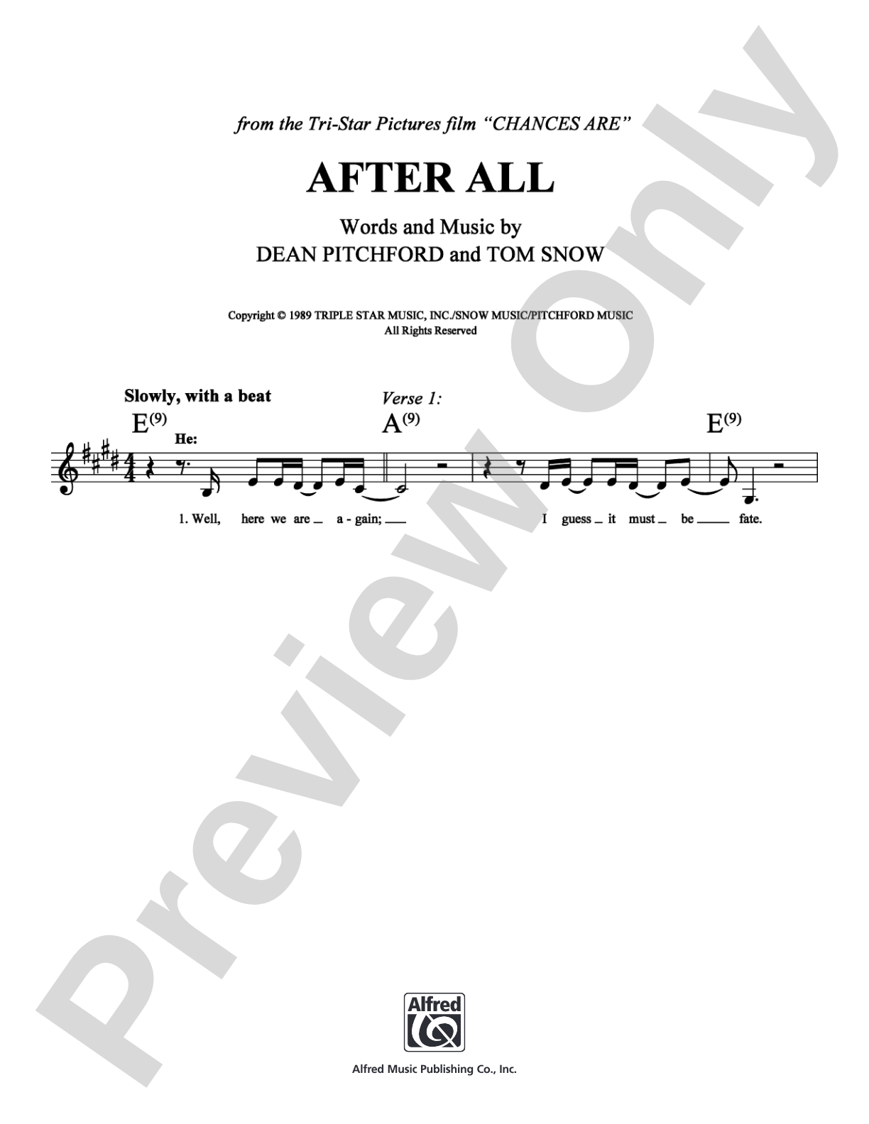 After All: Lead Sheet Digital Sheet Music