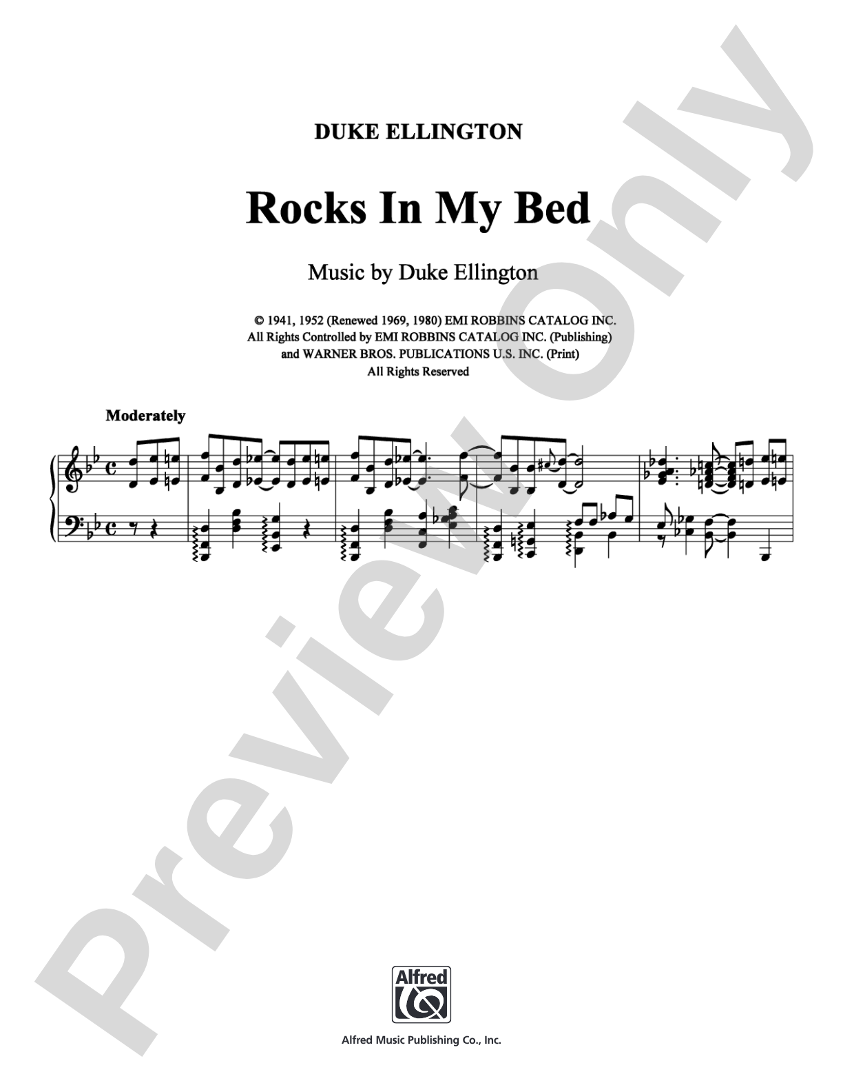 Rocks in My Bed: Piano Digital Sheet Music