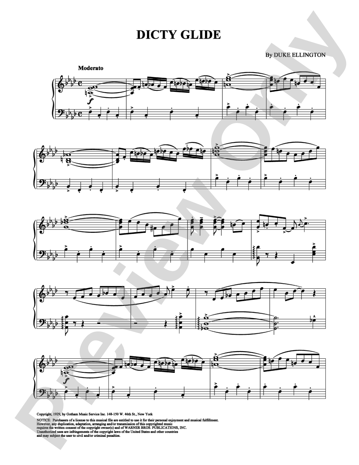 Dicty Glide: Piano Digital Sheet Music