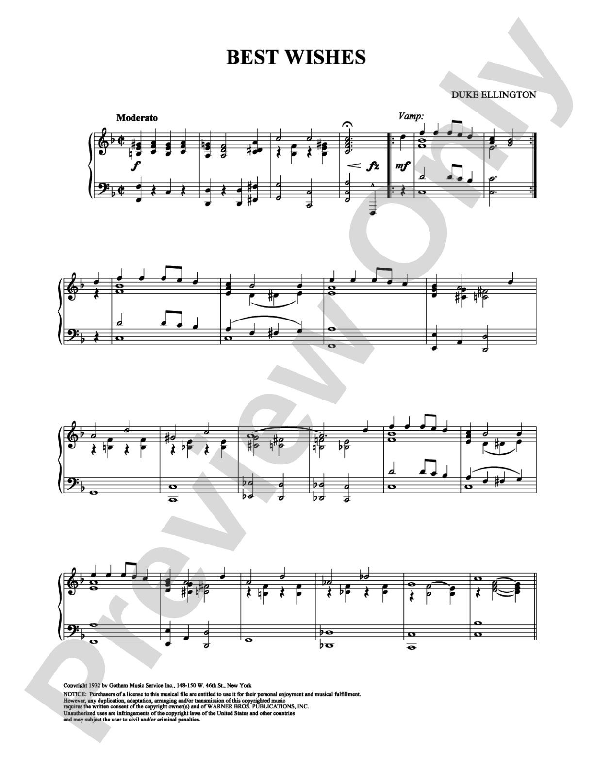 Best Wishes: Piano Digital Sheet Music