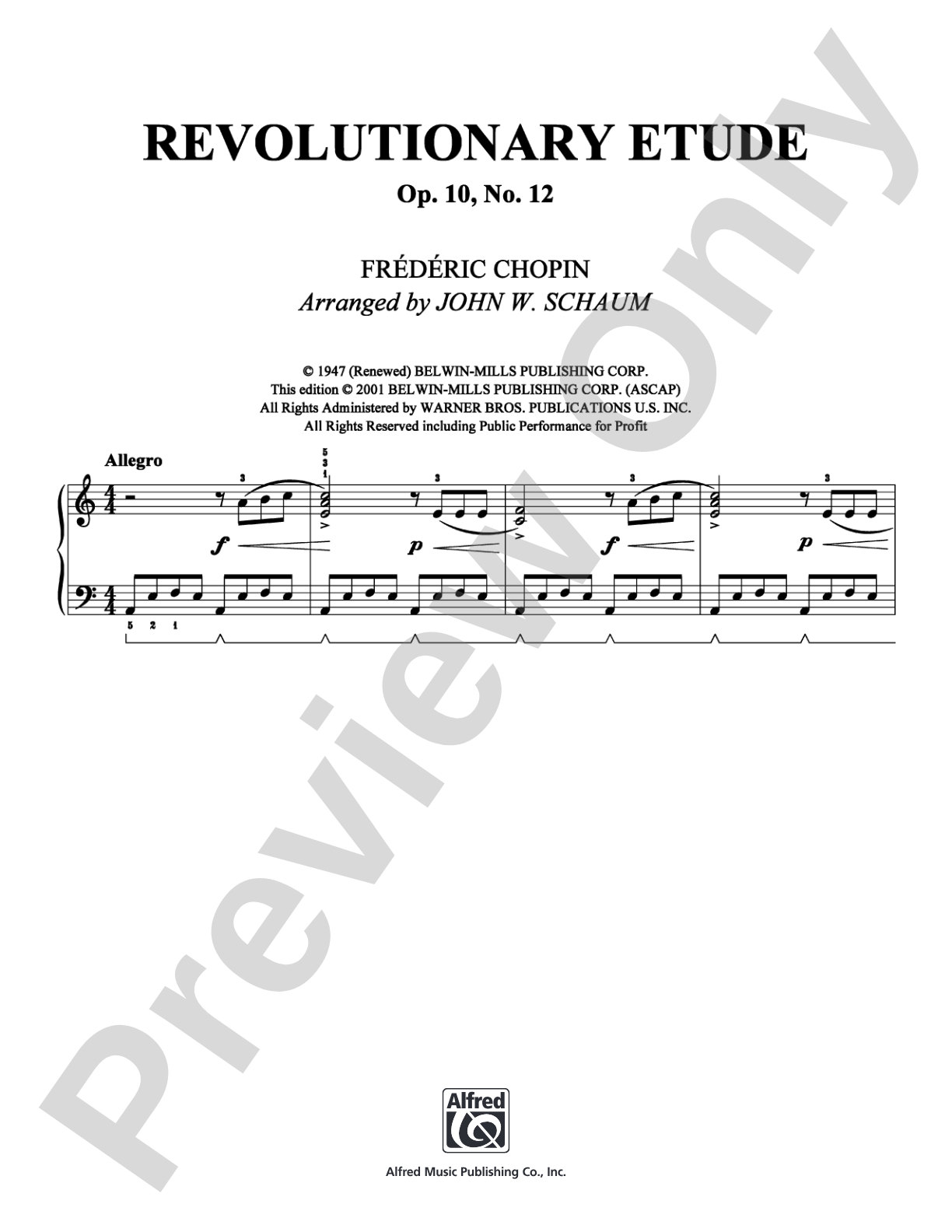 Revolutionary Etude: Piano Digital Sheet Music