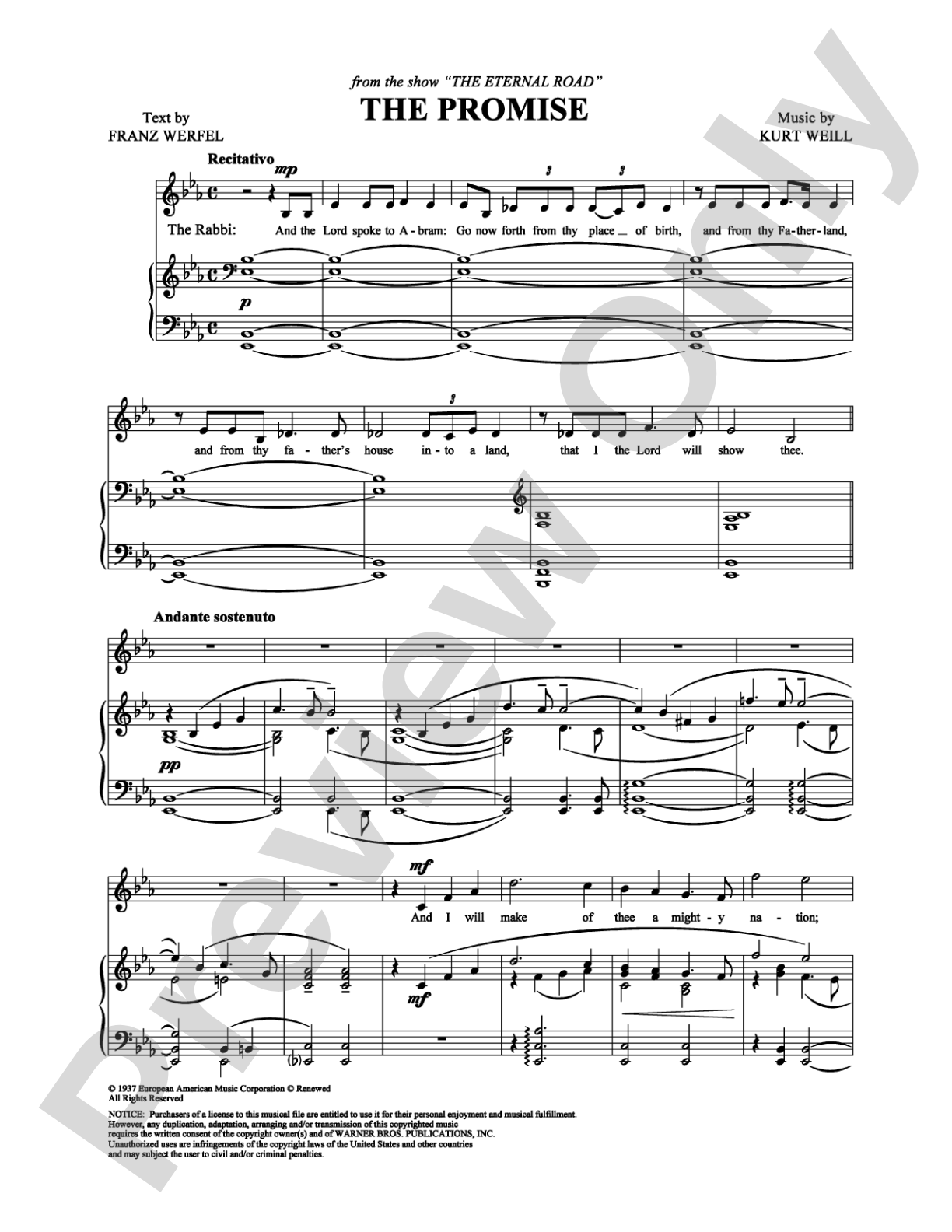 The Promise: Piano/Vocal/Chords Digital Sheet Music