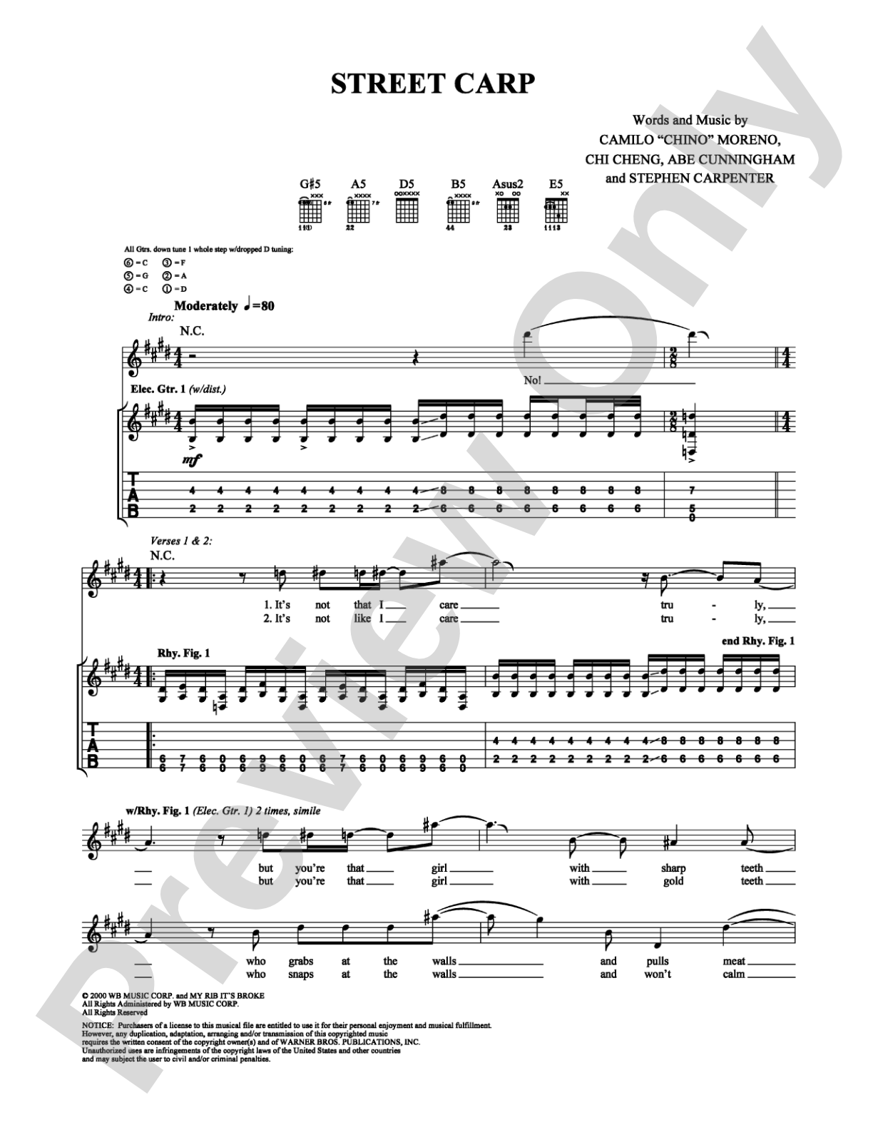 Street Carp: Guitar TAB Digital Sheet Music