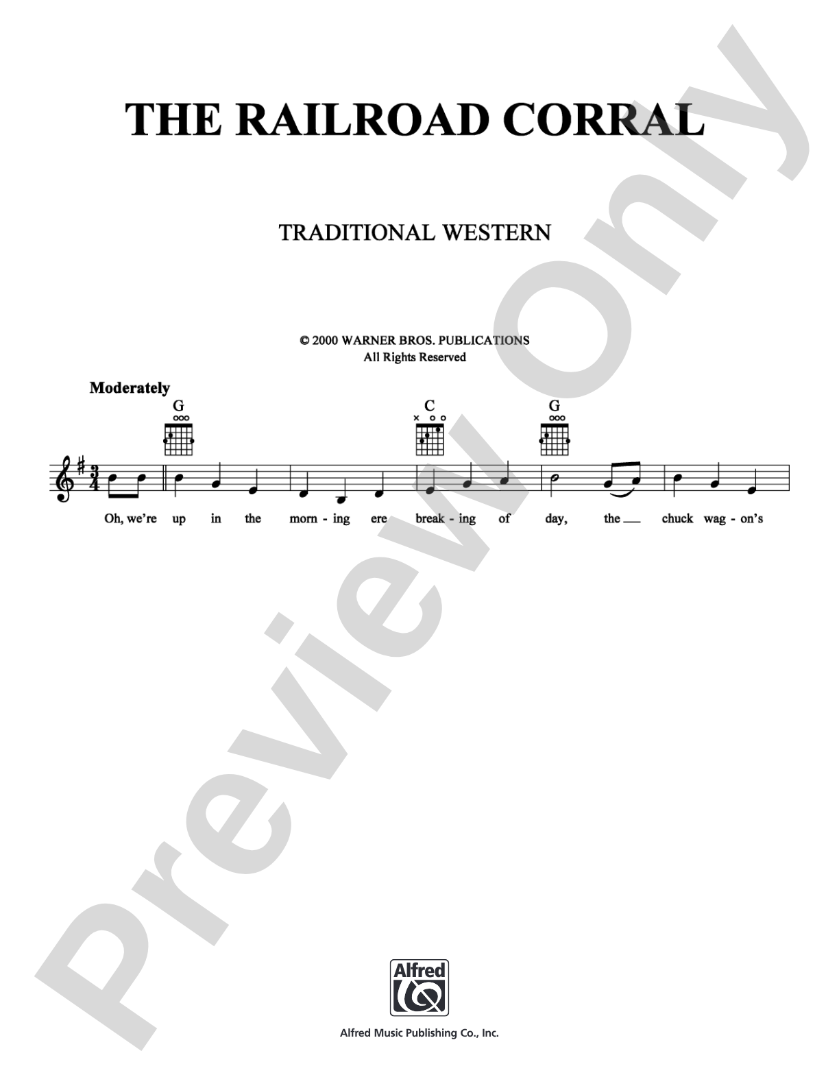 The Railroad Corral: Lead Sheet Digital Sheet Music
