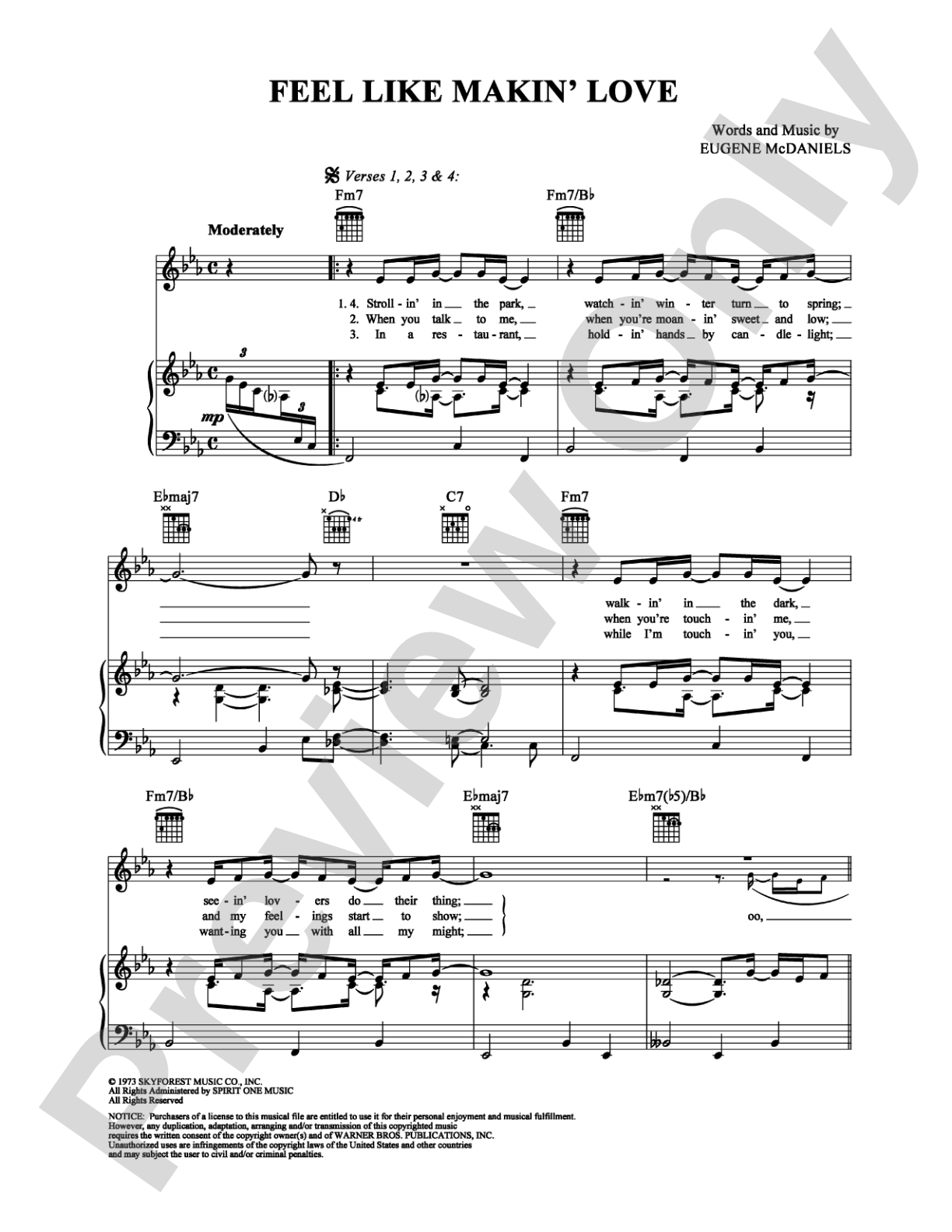 Feel Like Makin' Love: Piano/Vocal/Chords Digital Sheet Music