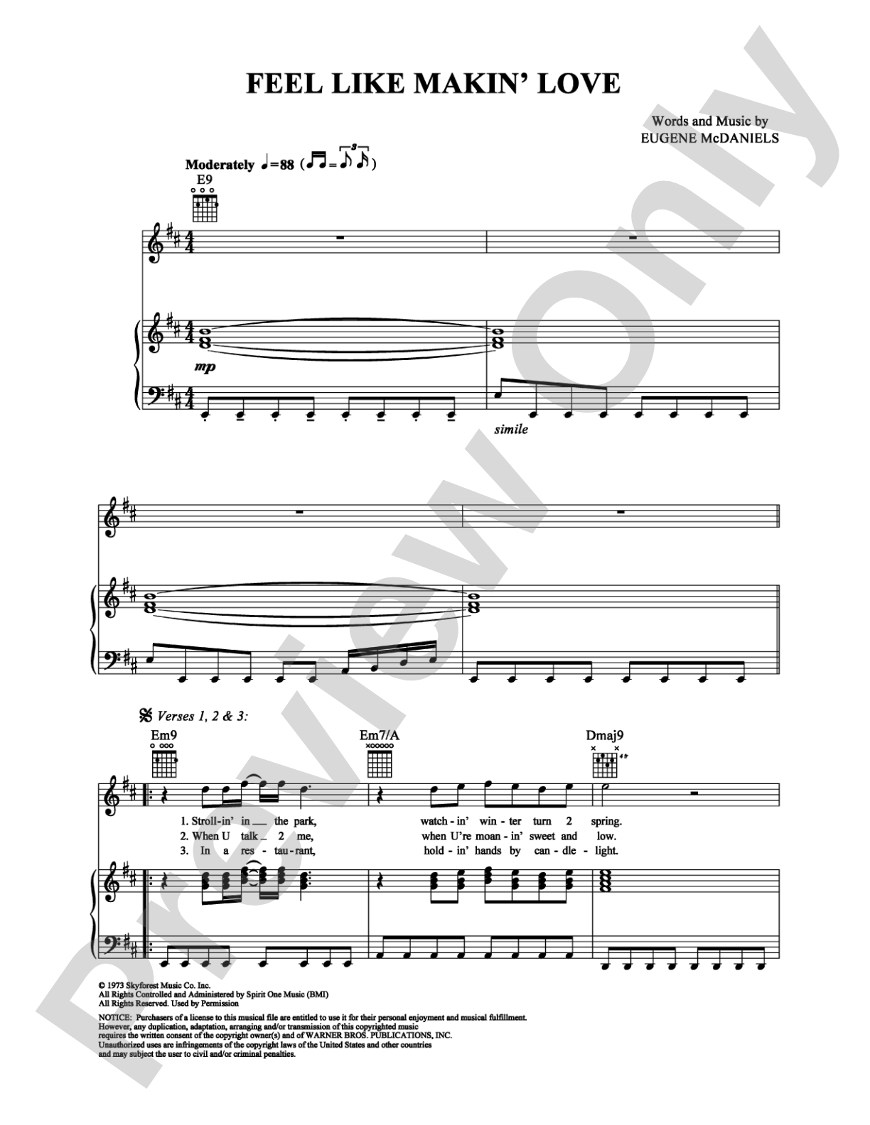 Feel Like Makin' Love: Piano/Vocal/Chords Digital Sheet Music