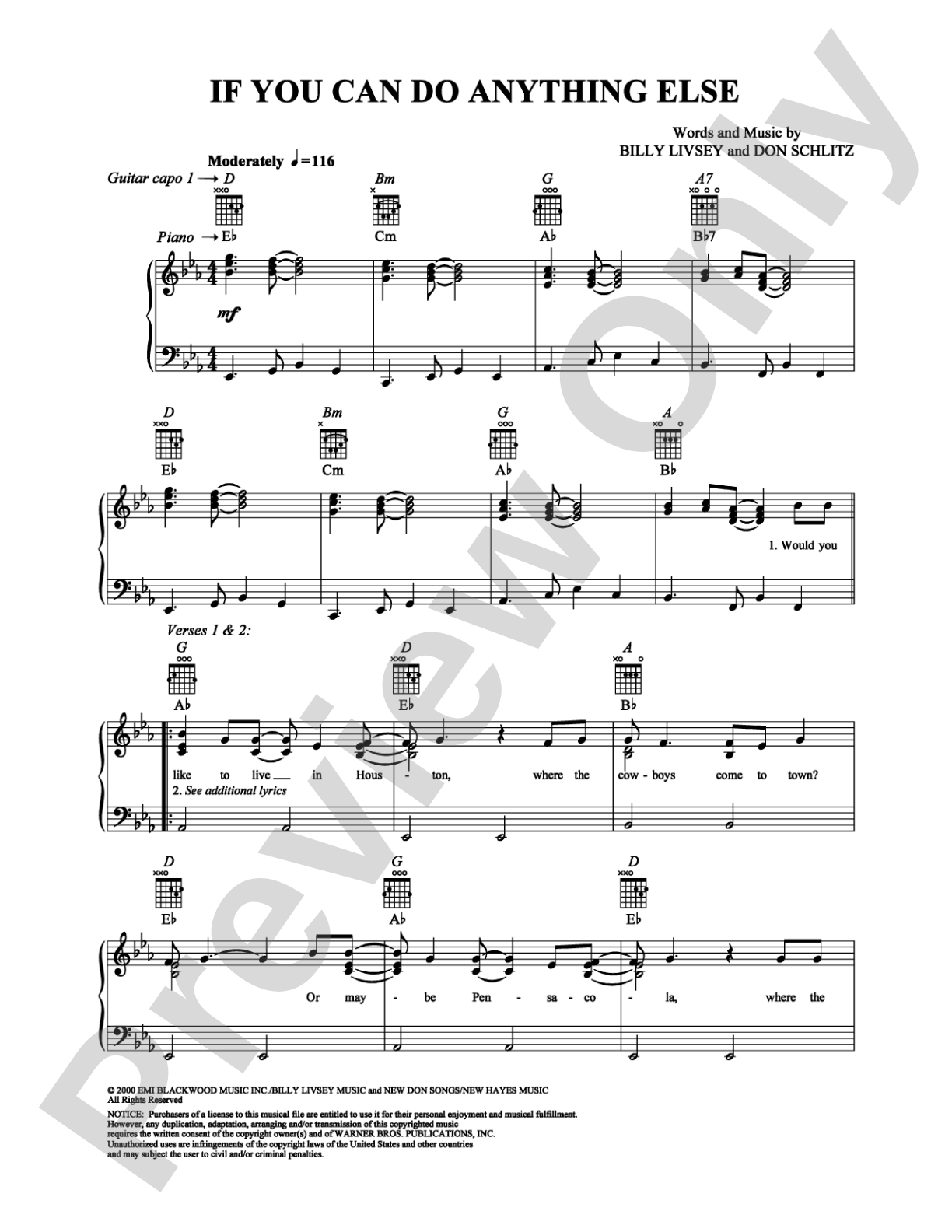 If You Can Do Anything Else: Piano/Vocal/Chords Digital Sheet Music