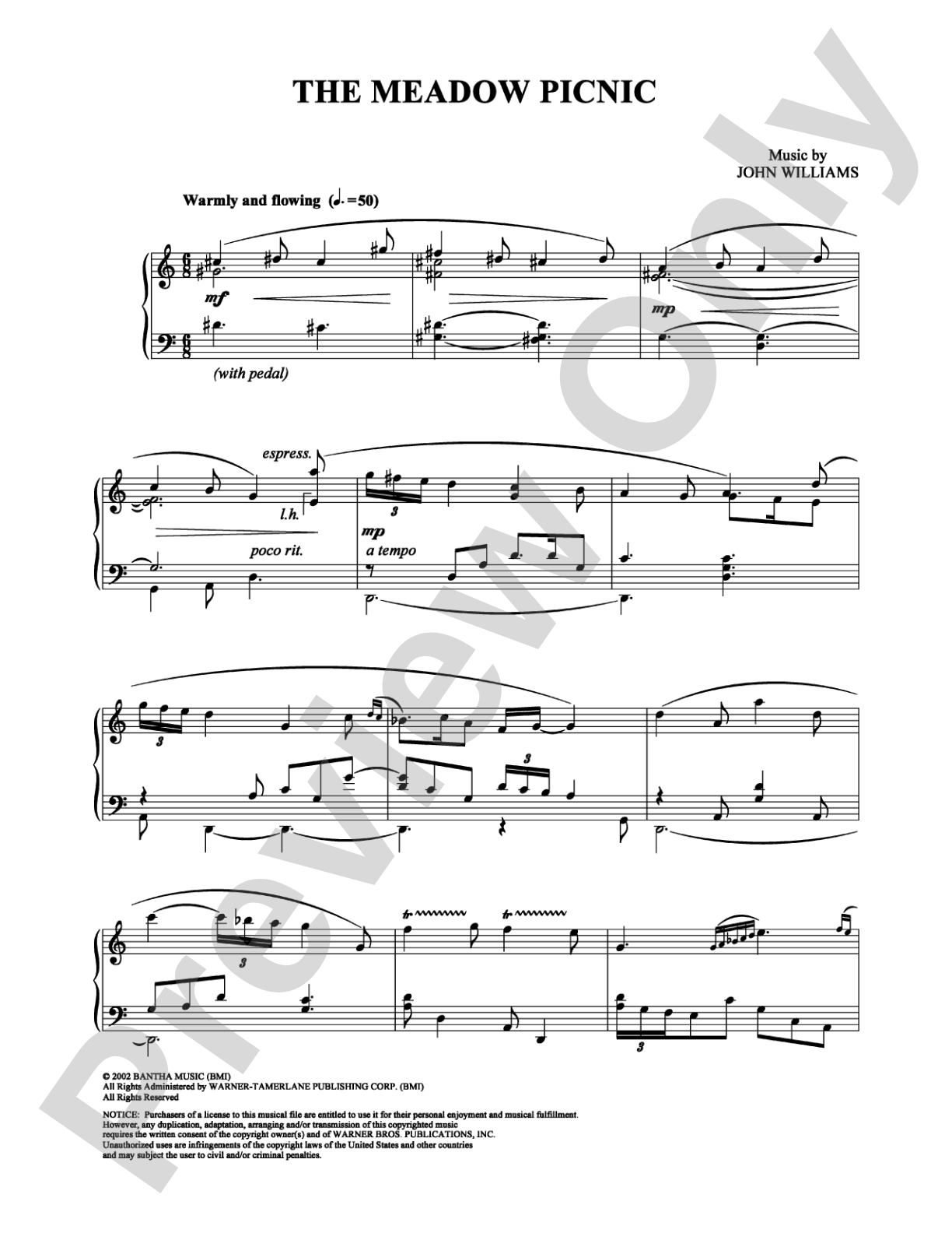 The Meadow Picnic: Piano Digital Sheet Music