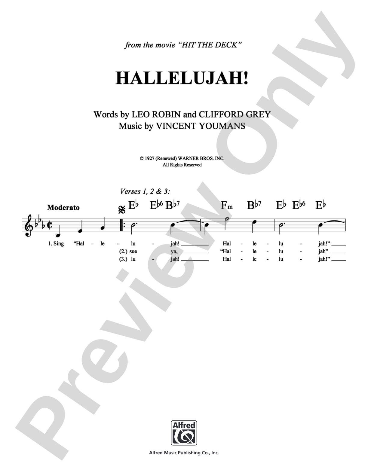 Hallelujah!: Lead Sheet Digital Sheet Music