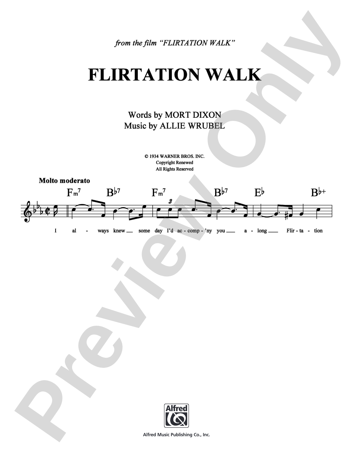 Flirtation Walk: Lead Sheet Digital Sheet Music