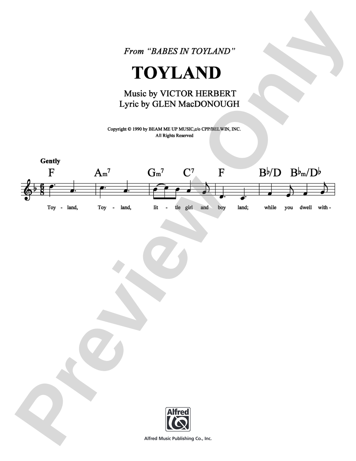 Toyland: Lead Sheet Digital Sheet Music