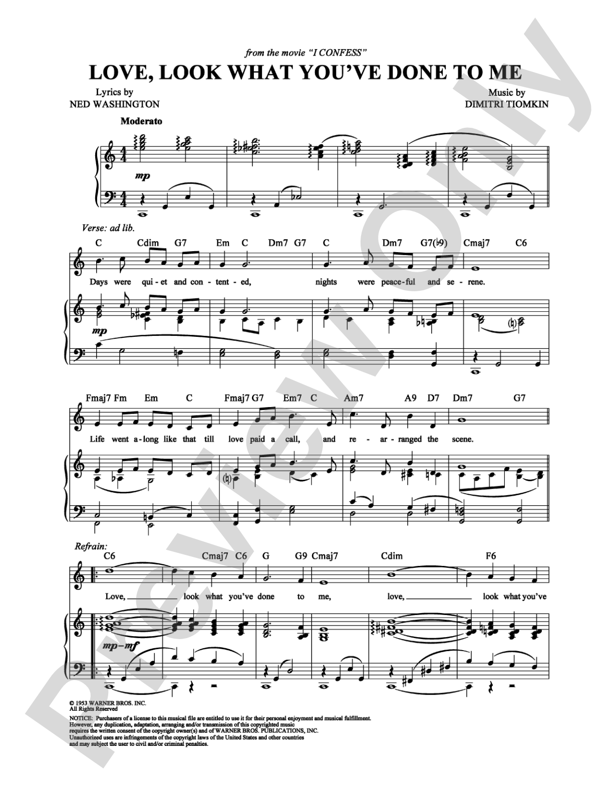 Love, Look What You've Done to Me: Piano/Vocal/Chords Digital Sheet Music