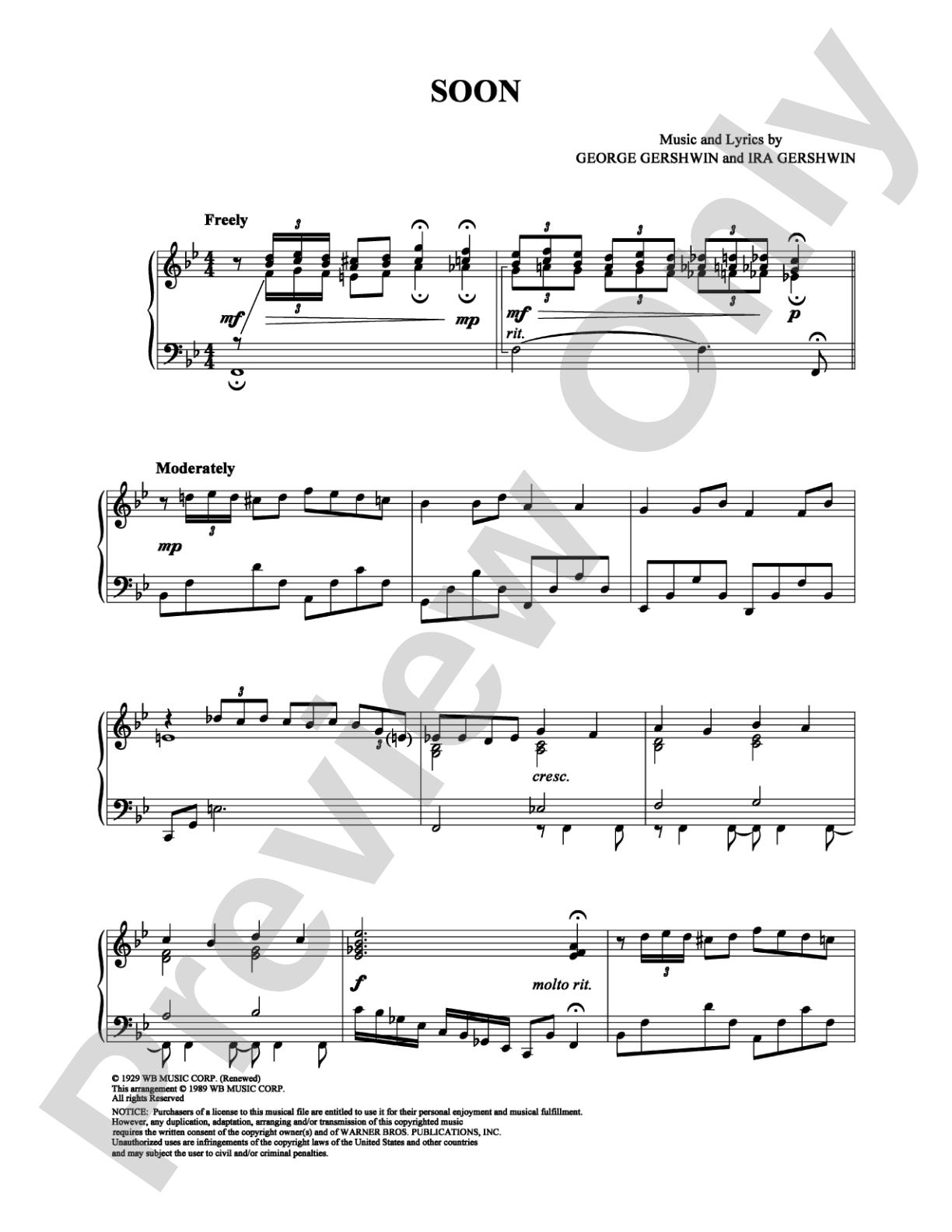 Soon: Piano Digital Sheet Music