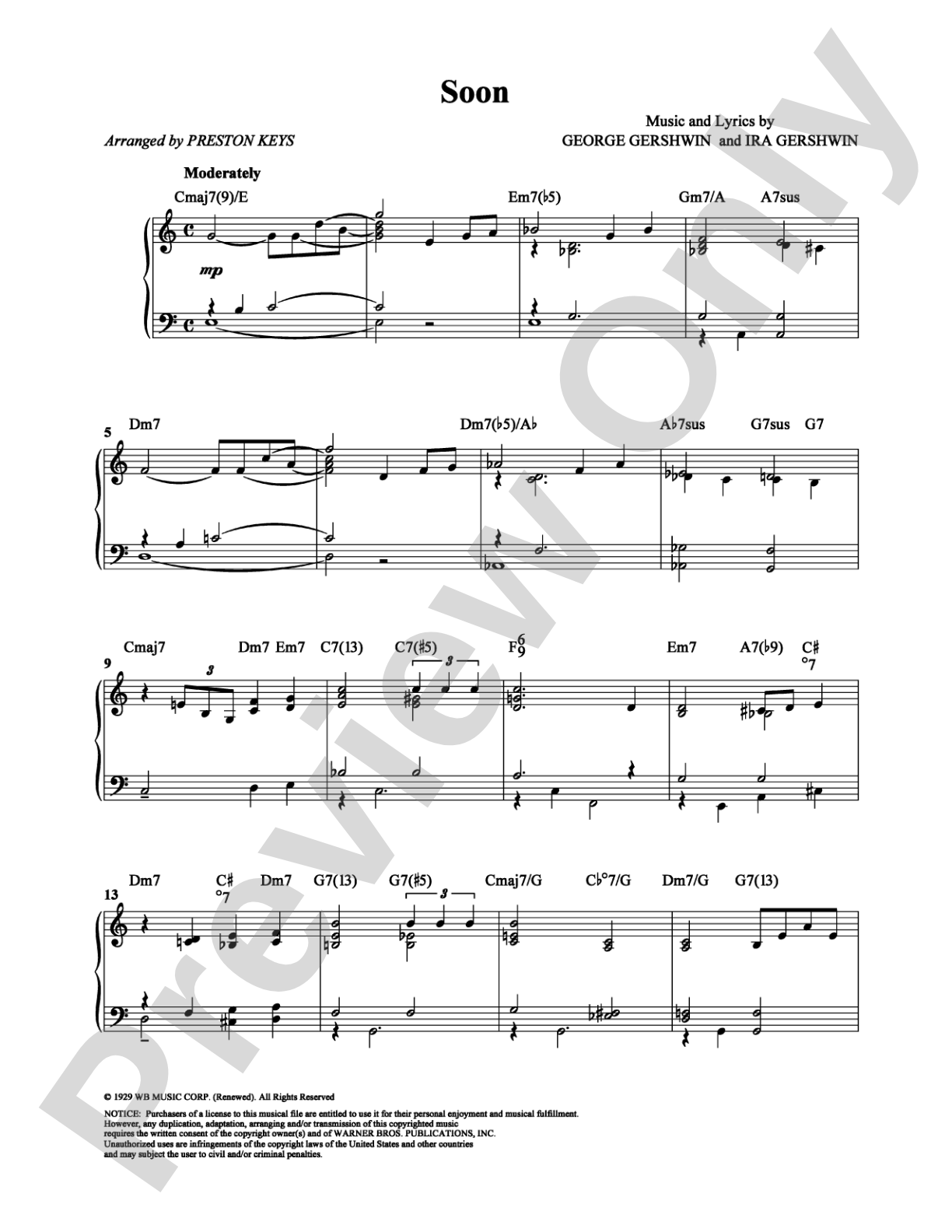 Soon: Piano Digital Sheet Music