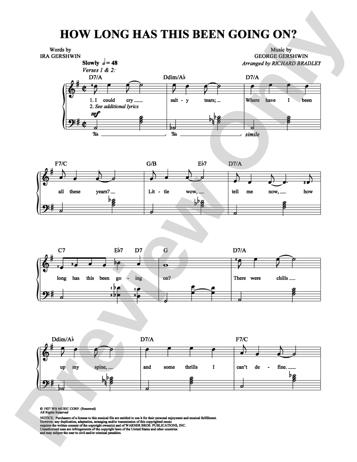 How Long Has This Been Going On?: Easy Piano Digital Sheet Music