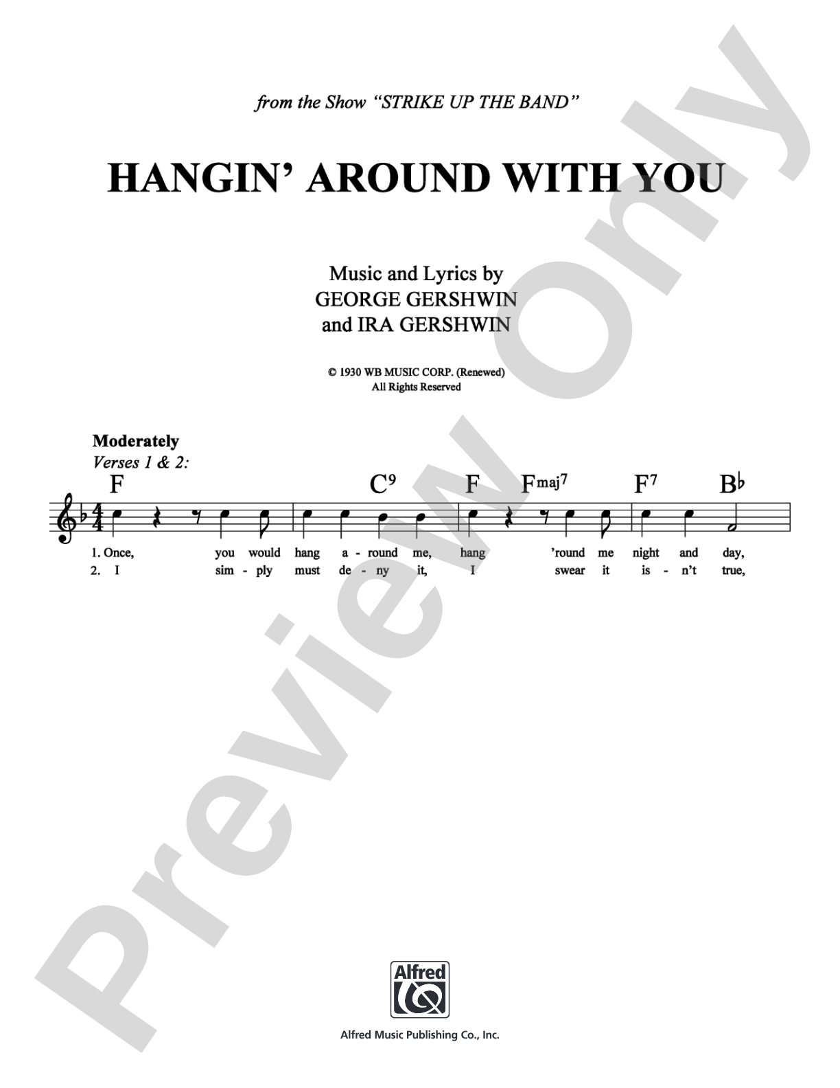Hangin' Around With You: Lead Sheet Digital Sheet Music