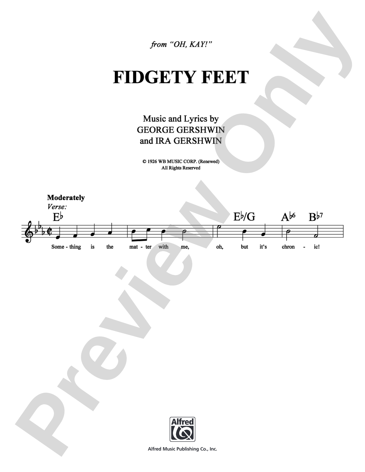 Fidgety Feet: Lead Sheet Digital Sheet Music