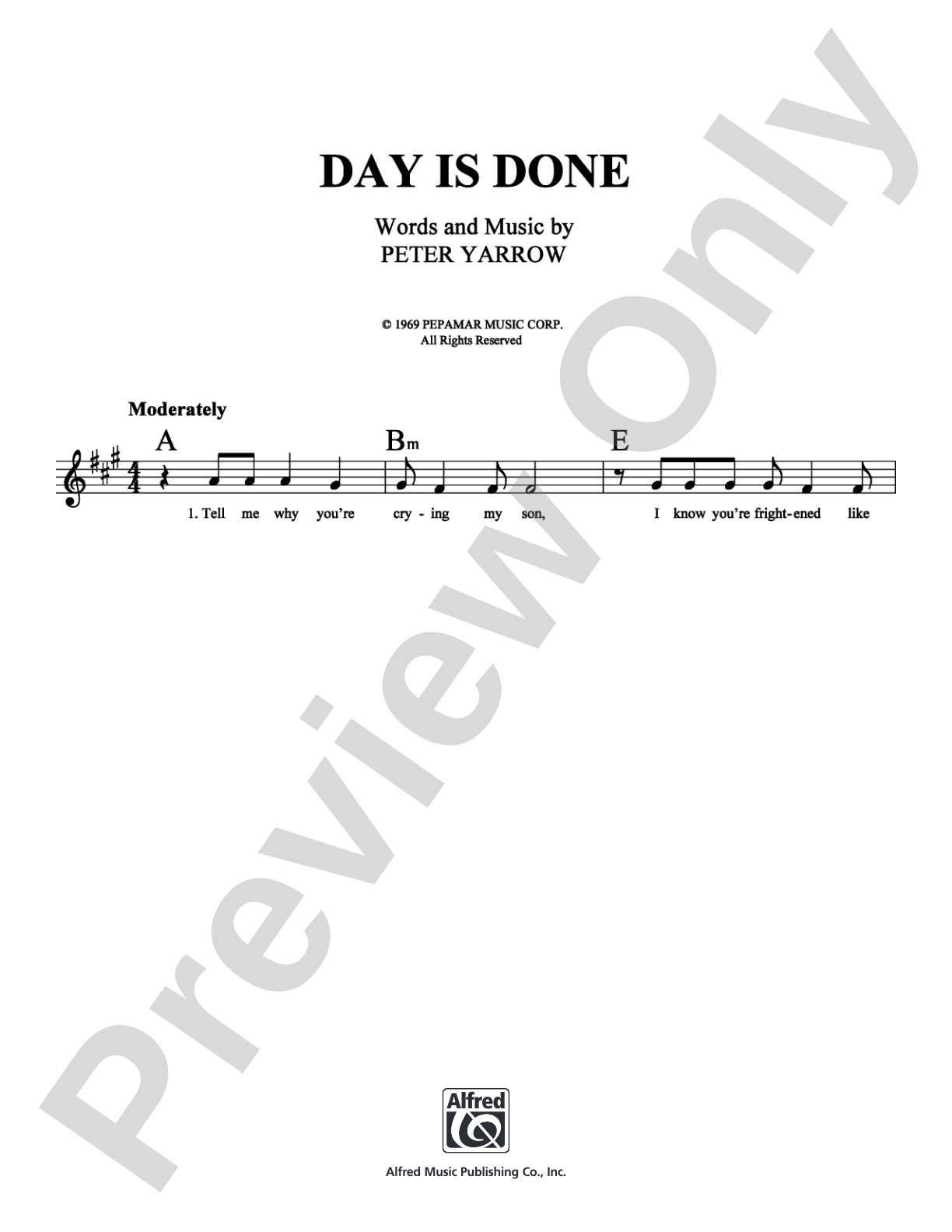 Day Is Done: Lead Sheet Digital Sheet Music