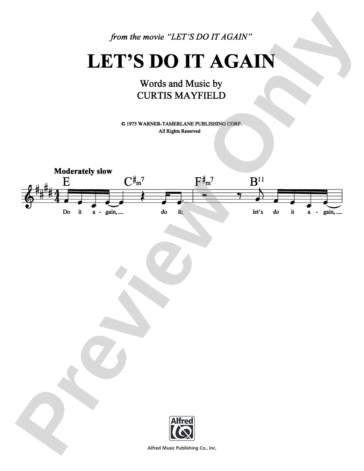 Let's Do It Again: Lead Sheet Digital Sheet Music