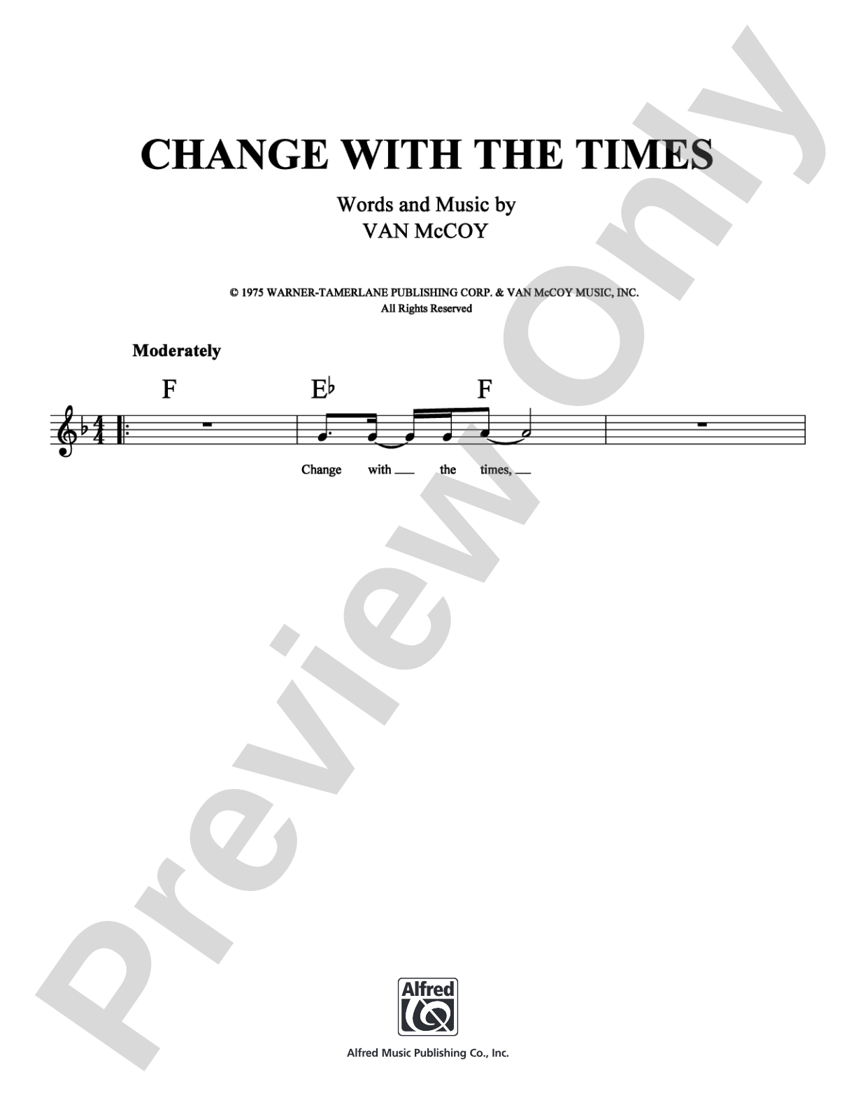 Change With the Times: Lead Sheet Digital Sheet Music
