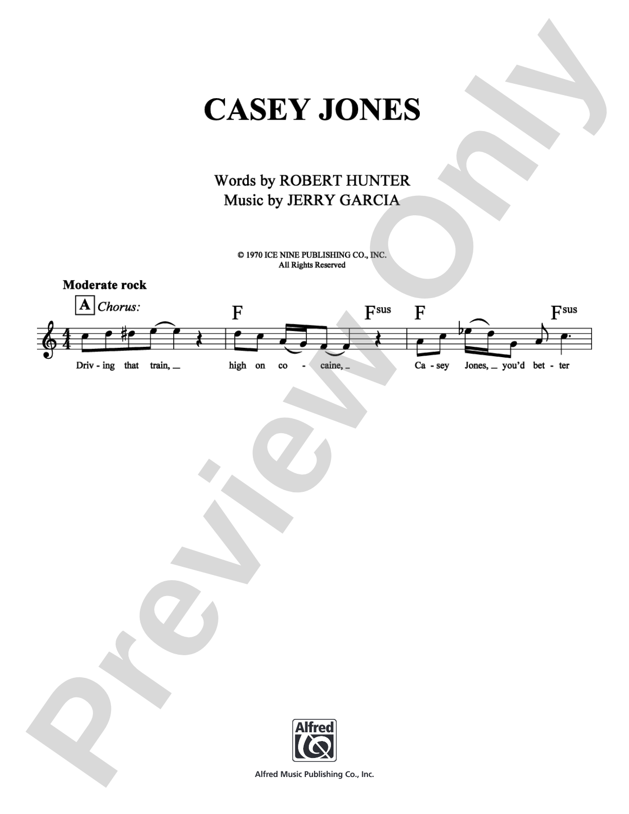 Casey Jones: Lead Sheet Digital Sheet Music