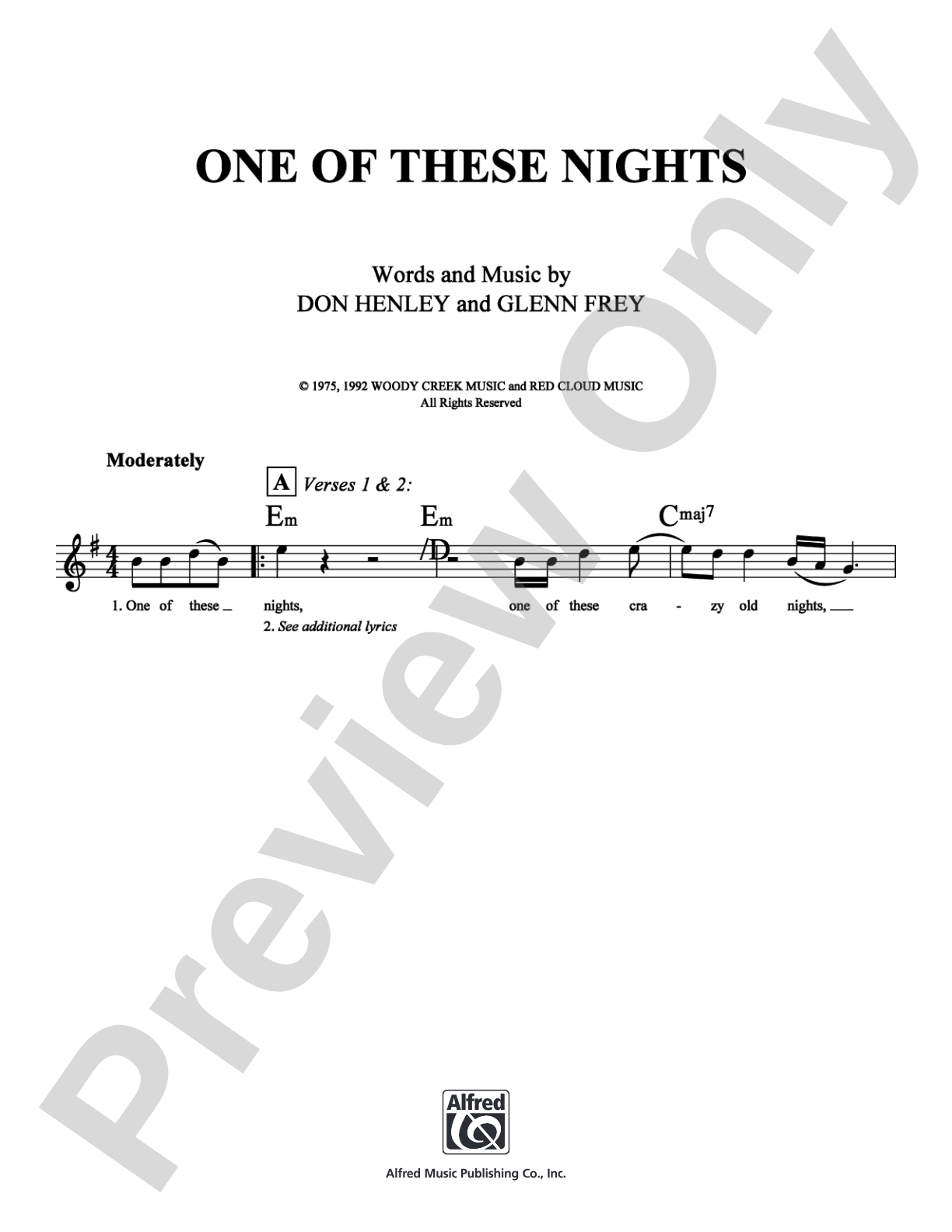 One of These Nights: Lead Sheet Digital Sheet Music