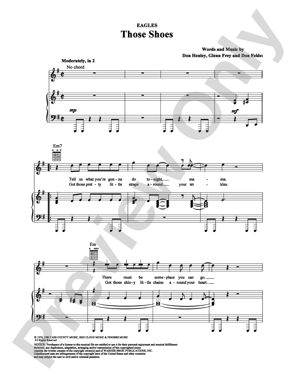 Those Shoes: Piano/Vocal/Chords Digital Sheet Music