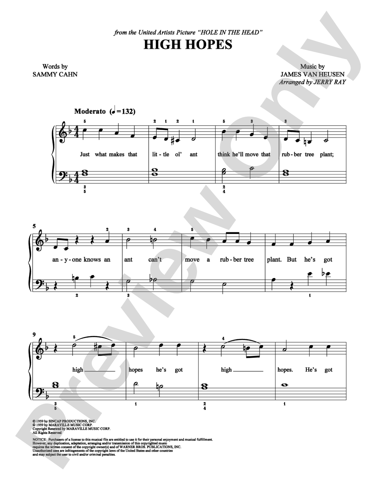 High Hopes: Easy Piano Digital Sheet Music