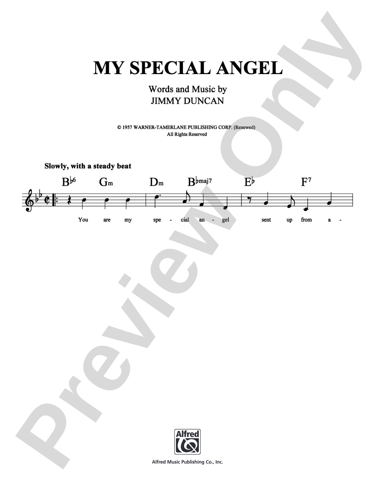 My Special Angel: Lead Sheet Digital Sheet Music