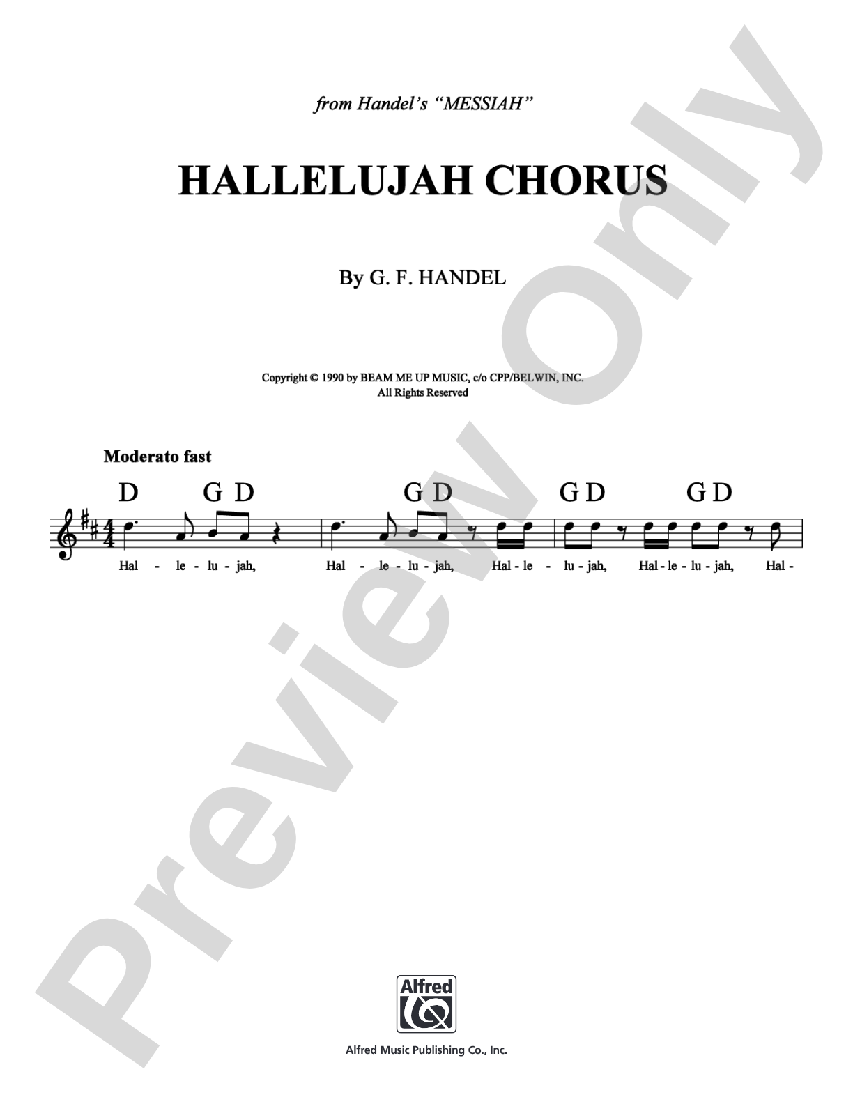 Hallelujah Chorus: Lead Sheet Digital Sheet Music