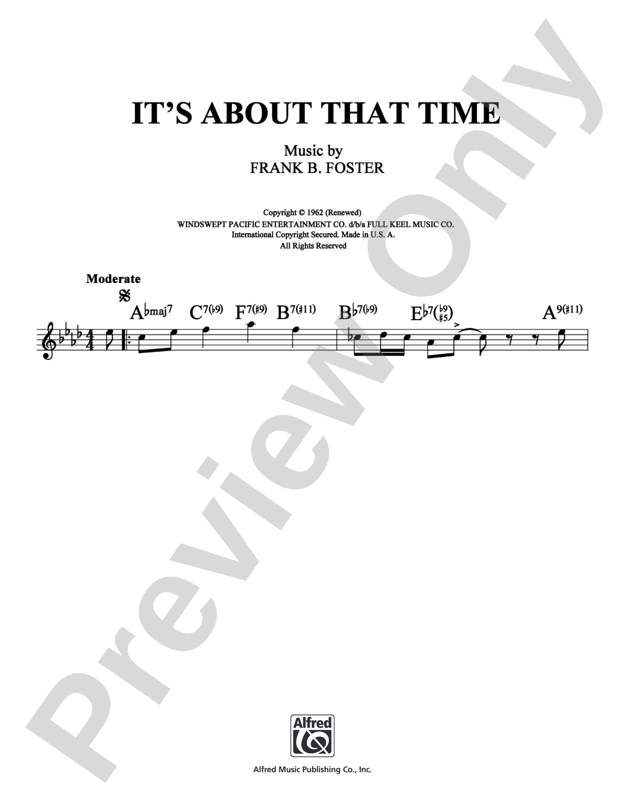 It's About That Time: Lead Sheet Digital Sheet Music