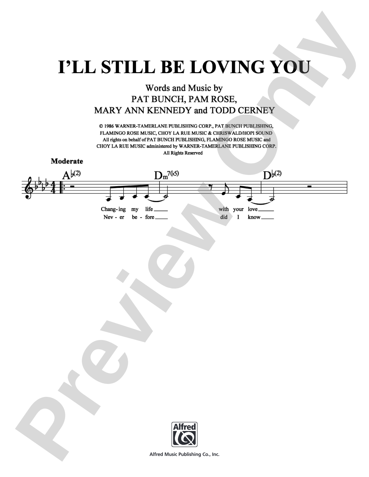 I'll Still Be Loving You: Lead Sheet Digital Sheet Music