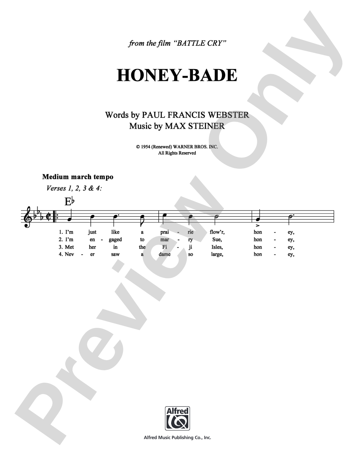 Honey-Babe: Lead Sheet Digital Sheet Music