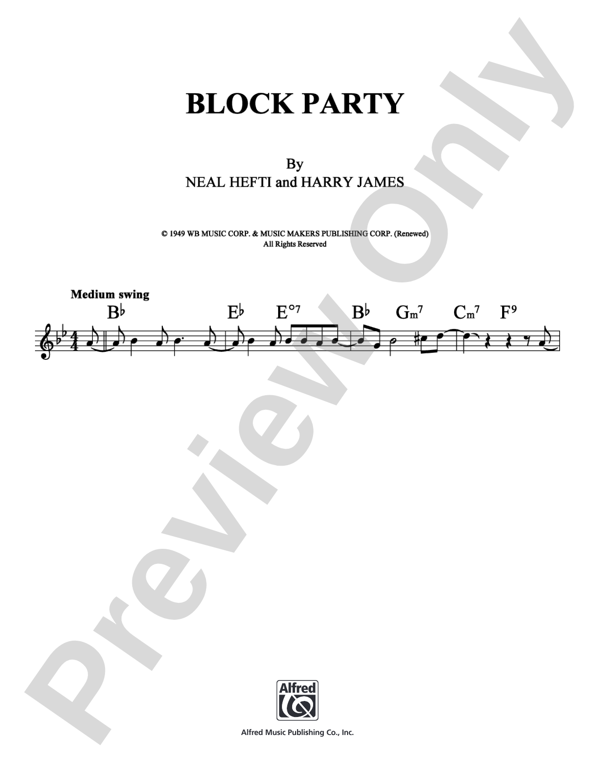 Block Party: Lead Sheet Digital Sheet Music