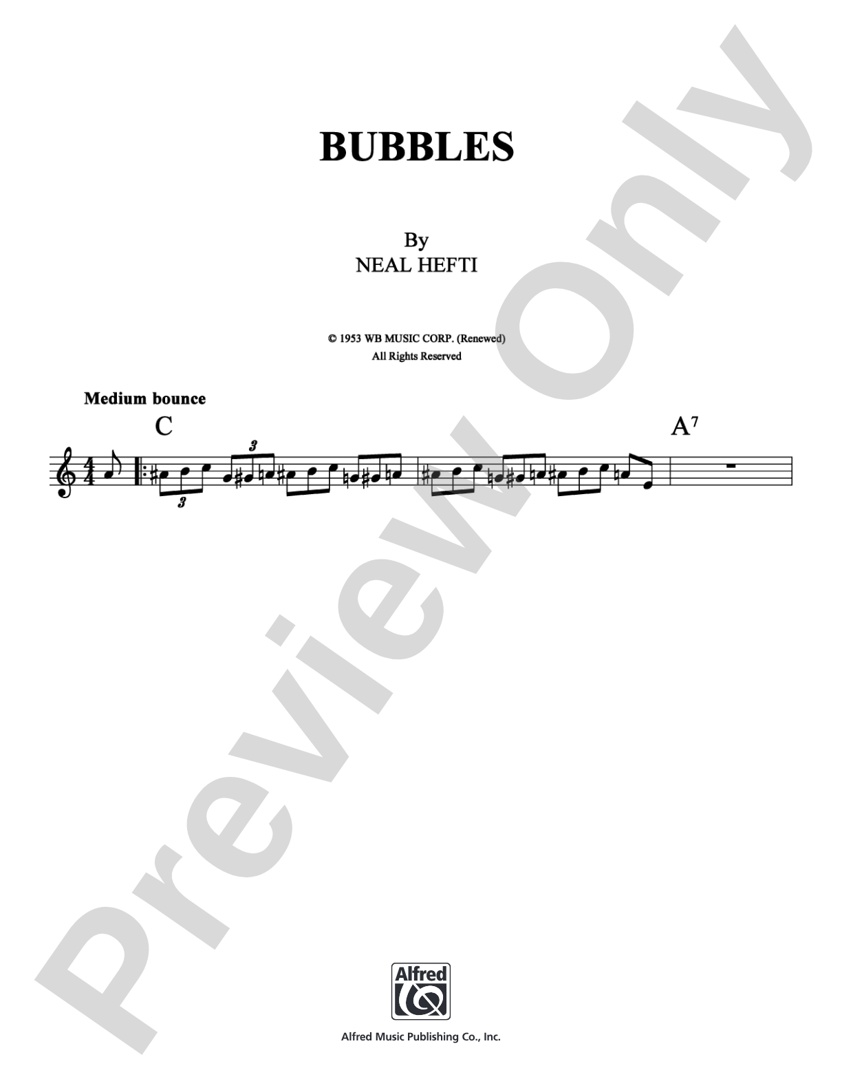 Bubbles: Lead Sheet Digital Sheet Music