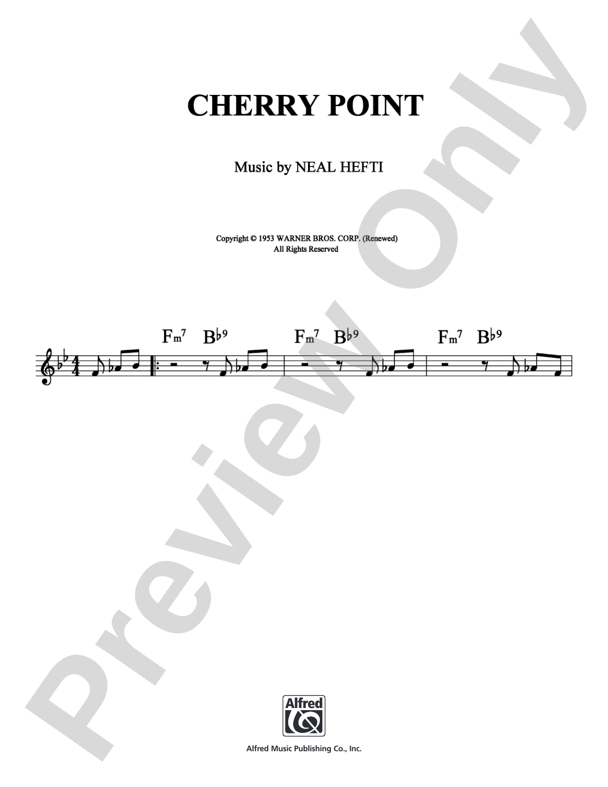 Cherry Point: Lead Sheet Digital Sheet Music