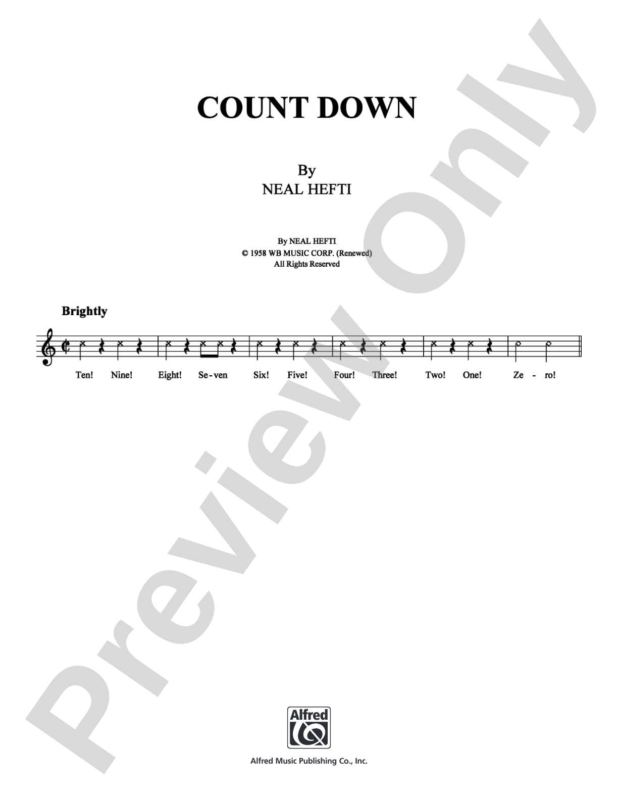 Count Down: Lead Sheet Digital Sheet Music