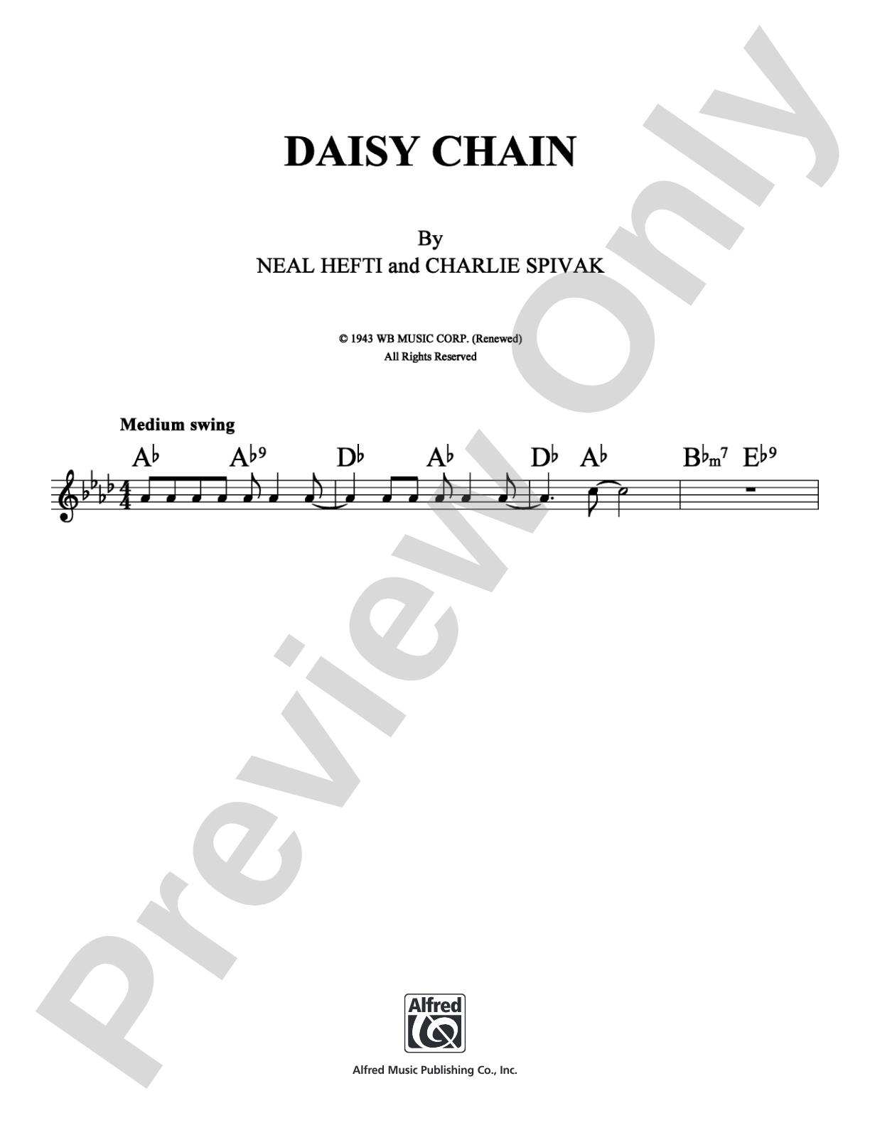 Daisy Chain: Lead Sheet Digital Sheet Music