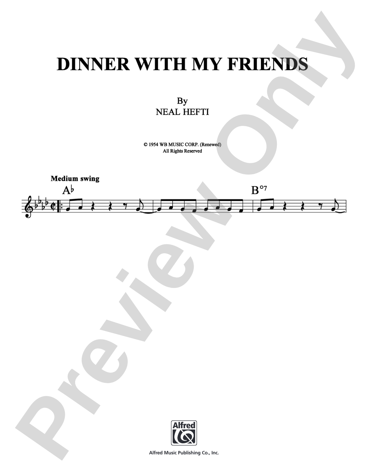 Dinner With My Friends: Lead Sheet Digital Sheet Music