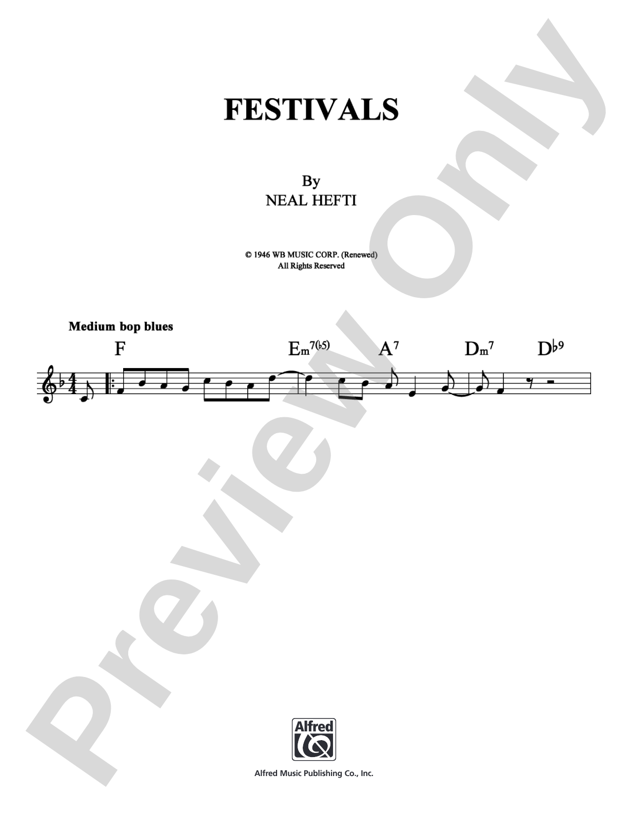 Festivals: Lead Sheet Digital Sheet Music