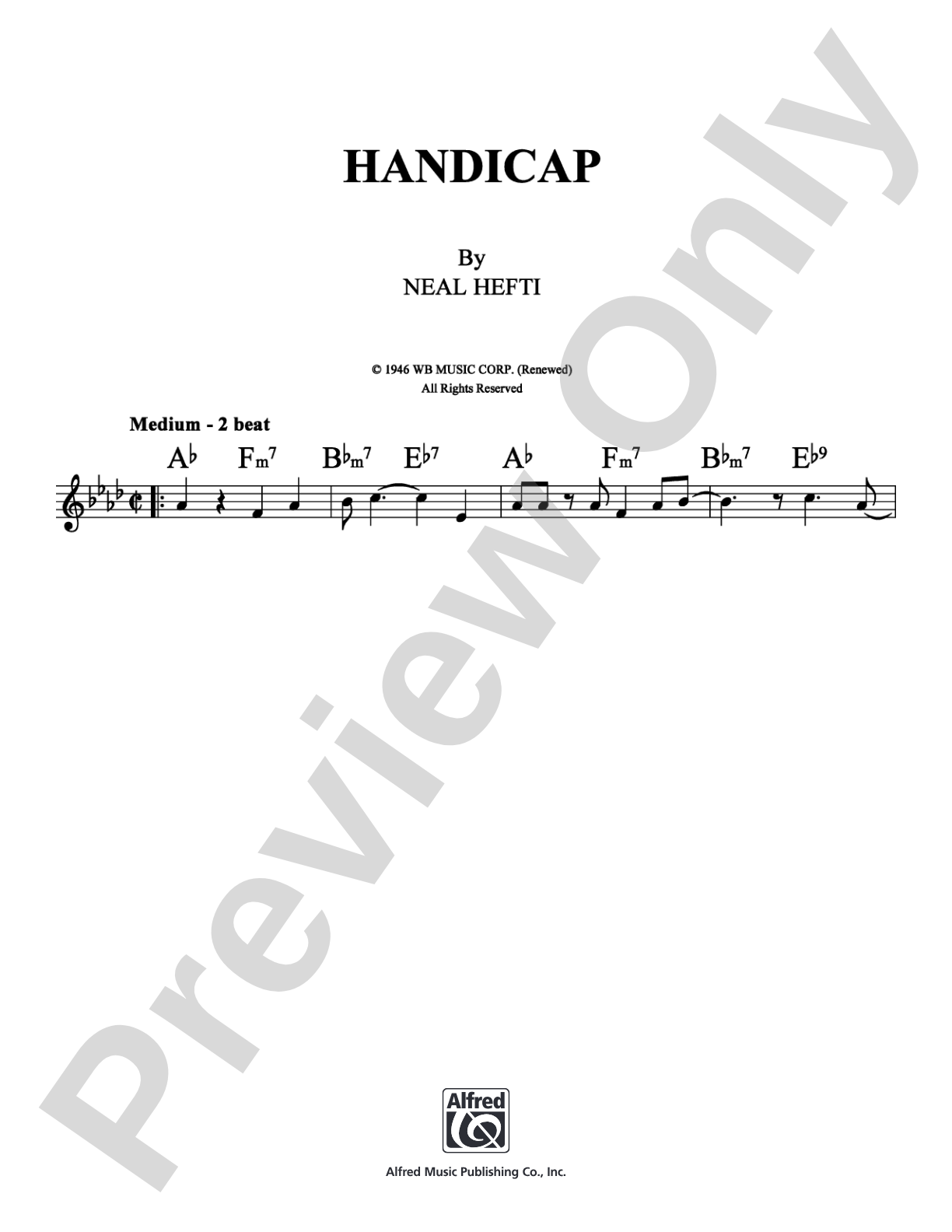 Handicap: Lead Sheet Digital Sheet Music